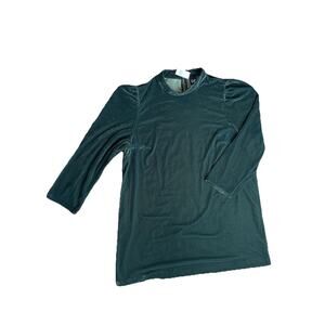 NWT Gap Women's‎ XXL Green Puff Sleeve Mockneck Velvet Mini Dress Long Sleeve